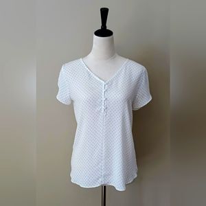 NWT Philosophy Black and White Polka Dot Top (Size Medium)